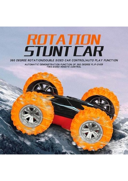 Çift Taraflı 3D Çevirme Uzaktan Kumanda Araba Robot Rc Araba Oyuncak Sürüklenme Buggy Paletli Pil Kumandalı Dublör Makinesi Radyo Kontrollü Araba | Rc Arabalar (Turuncu) (Yurt Dışından)