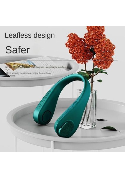 Asılı Boyun Tembel Fan, USB Taşınabilir Mini Bladess Fan, Açık Hava Öğrenci Soğutma Artefakt (Yurt Dışından)