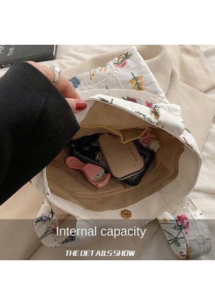 Etnik Işlemeli Tuval Çantalar, Kadın Çantaları Moda Koltuklu Çantalar, Çok Yönlü Crossbody Tote Çantaları (Yurt Dışından)