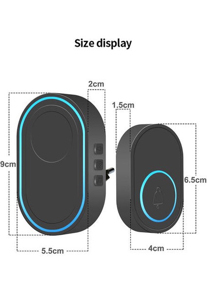 Ev Hoşgeldiniz Kapı Zili Akıllı 433 Mhz Kablosuz Kapı Zili Düğmesi Veya 38 Ses Tuya Akıllı Wifi Kapı Zili Ev Hırsız Alarm Sistemi | Kapı Zili (Siyah) (Yurt Dışından)