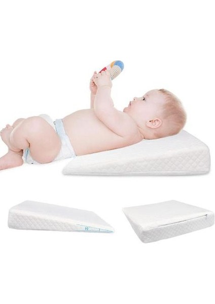 Evrensel Bebek Beşik Kama Yastık Çıkarılabilir Su Geçirmez Pamuklu Kapak (Beyaz) ile (Yurt Dışından)