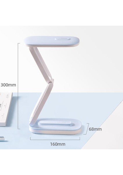 LED Masa Lambası, USB Şarj Eklentisi Katlanır Öğrenci Yurt Okuma Göz Koruma Lambası, Yaratıcı Küçük Masa Lambası (Yurt Dışından)