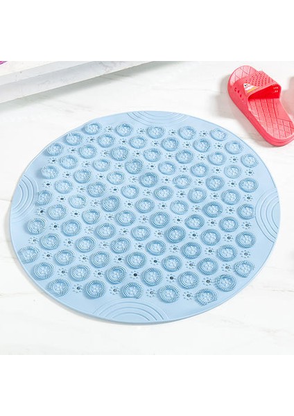 Çevre Dostu Pvc Yuvarlak Anti-Slip Mat, Ev Duş Odası Hidrofobik Emme Kupası Mat Banyo Masaj Ayak Pedi (Yurt Dışından)