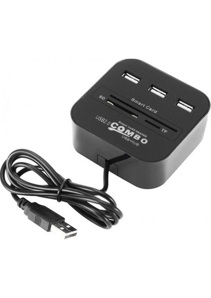 Tüm 1 USB Sım Akıllı Kart Okuyucu Banka Kartı Ic / Id Emv Sd Tf 3usb Hub Mmc Usb-Ccıd Iso 7816 Cacdnıeatm Ic Sımsdtf (Yurt Dışından)