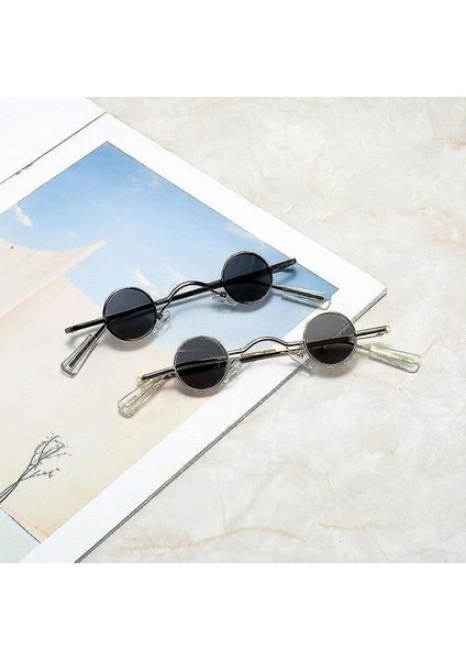 Retro Mini Yuvarlak, Metal Küçük Çerçeveli, Güneş Gözlük Aksesuarları (Yurt Dışından) fırsatları