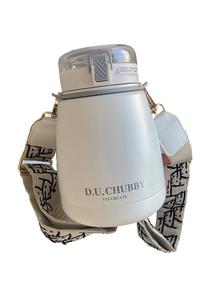 1l Termos Kupası, 304 Paslanmaz Çelik Çocuklar Için Uygun Sızdıran Büyük Kapasiteli Termos Kupası Samanlı (Yurt Dışından)