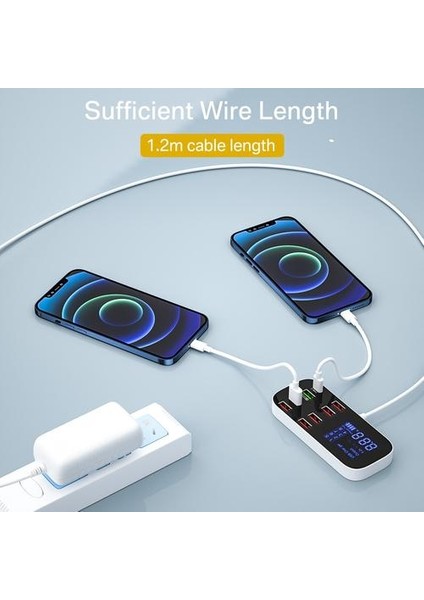 Ekran Hızlı Şarj USB Şarj Hub Tablet Cep Telefonu Şarj Adaptörü Hızlı Şarj Için iPhone Xiaomi Huawei Samsung | Cep Telefonu Şarj Cihazları (Yurt Dışından)