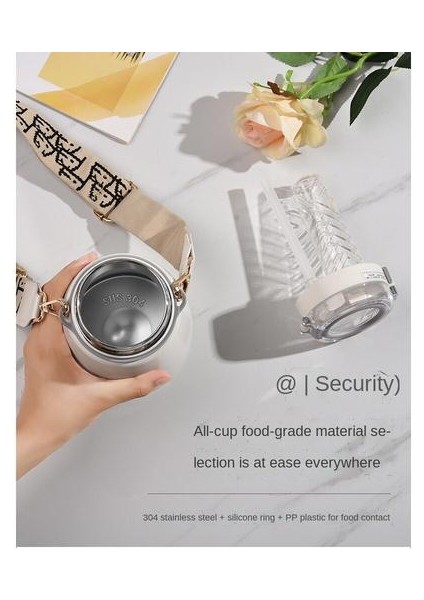 1l Termos Kupası, 304 Paslanmaz Çelik Çocuklar Için Uygun Sızdıran Büyük Kapasiteli Termos Kupası Samanlı (Yurt Dışından) fırsatları