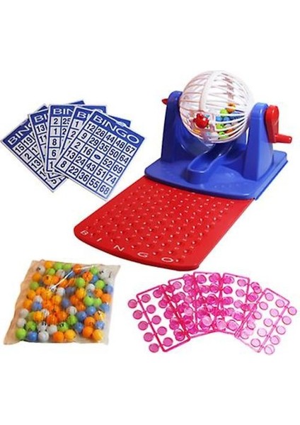 Bingo Tumbler Lotto Piyango Makinesi 75 Numaralı Topları 4 Kartlar Aile Oyunları (Yurt Dışından)