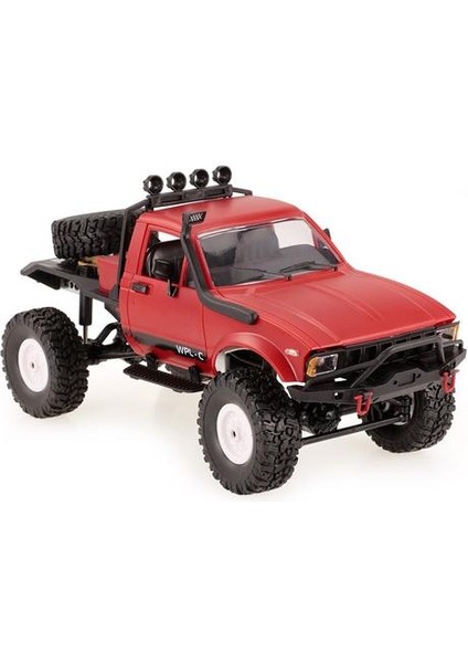 Rc Araba 1/16 2.4 Ghz 4WD Rc Rock Crawler Off Road Yarı Kamyon Araba ile LED Far Rtr Uzaktan Kumanda Araç Oyuncaklar Hediyeler | Rc Arabalar (Kırmızı) (Yurt Dışından)