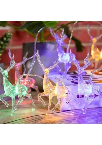 LED Sika Geyik Dize Işıkları, Pil Kutusu Noel Elk Bahçe Dekorasyonu Küçük Işıklar (Yurt Dışından)