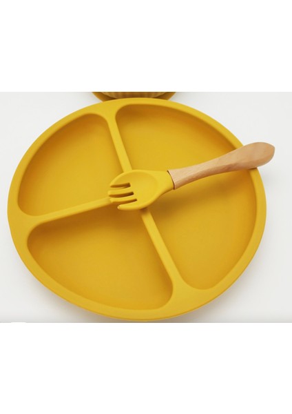 4-Piece Set Bebek Silikon Plaka Seti Çocuklar Besleme Kase Su Geçirmez Kaşık Kaymaz Çocuğun Silikon Bulaşıkları Çocuk Sofra Takımı | Yemekler (Yurt Dışından) modelleri