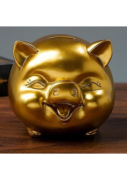 Sevimli Kumbara Paraları Fonu Kavanoz Para Kutuları Reçine Para Kutusu Nakit Tasarruf Moneybox Domuz Şeklinde Kumbara (Yurt Dışından)