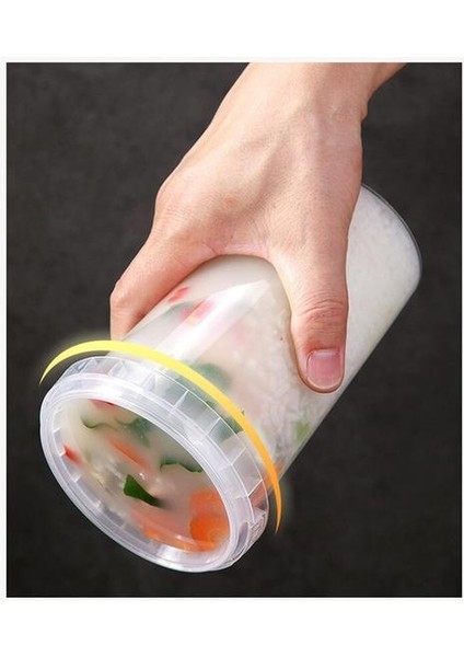 10 Parça Bir Kez Kase Tek Kullanımlık Paket Çorba Kupası Mühürlü Sızdırmaz Kapak Paket Servis Gel-Al Taşınabilir Ev Öğle Yemeği Kutusu Mikrodalga Yuvarlak Varil | Saklama Torbaları (Yurt Dışından) modelleri