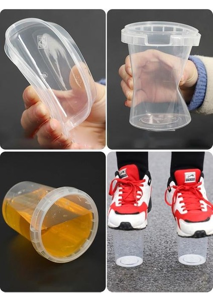 10 Parça Bir Kez Kase Tek Kullanımlık Paket Çorba Kupası Mühürlü Sızdırmaz Kapak Paket Servis Gel-Al Taşınabilir Ev Öğle Yemeği Kutusu Mikrodalga Yuvarlak Varil | Saklama Torbaları (Yurt Dışından) indirimleri