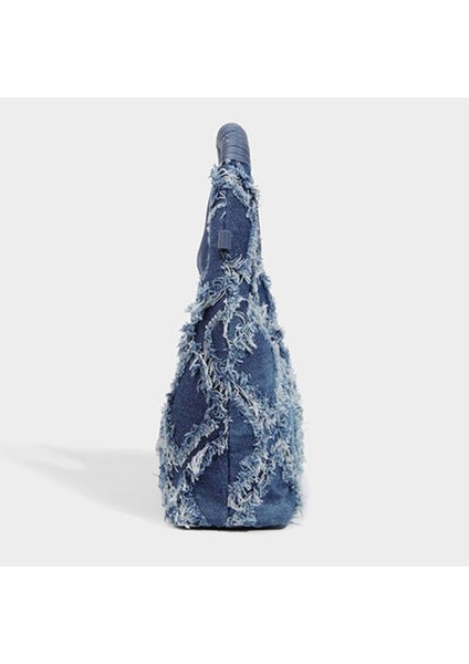 Denim Niş Tasarım Çantaları, Elmas Tote Çanta Messenger Çantası, Kova Tote Dilenci Çantası (Yurt Dışından)