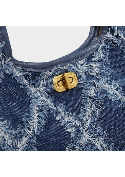 Denim Niş Tasarım Çantaları, Elmas Tote Çanta Messenger Çantası, Kova Tote Dilenci Çantası (Yurt Dışından)