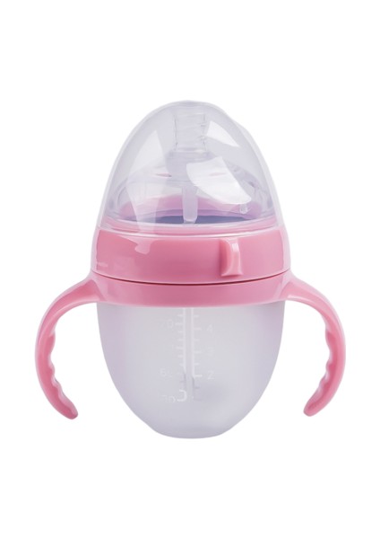 150ML/240ML Silikon Besleme Şişesi, Yeni Doğan Bebek Simüle Edilmiş Anne Sütü Anti-Flatulens Genişlemiş Meme Besleme Şişesi Için Uygun (Yurt Dışından)
