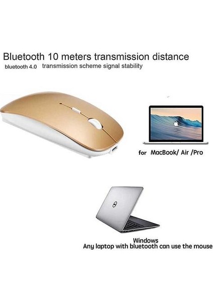 Mac Dizüstü Bilgisayarlar Için Şarj Edilebilir Bluetooth Fare (Yurt Dışından)