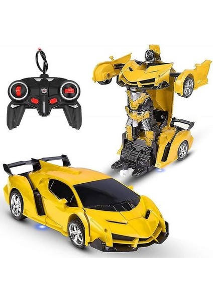 Uzaktan Kumandalı Araba Uzaktan Kumandalı Trafo Robot Araba 360 Dönen Fren Şarj Edilebilir Çocuk Oyuncak Araba (Yurt Dışından)