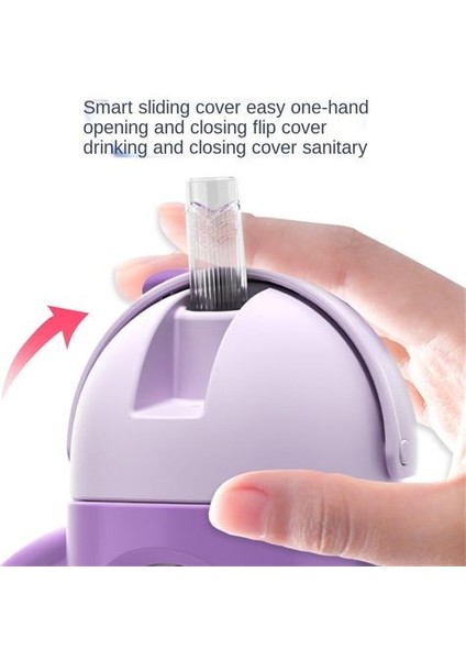 240ML/300ML Su Kupası, Uçak Kafa Slide Cover, Çocukların Saman ile Büyük Kapasiteli Su Kabına Sahip Içmeyi Öğrenmesi Için Uygundur (Yurt Dışından)