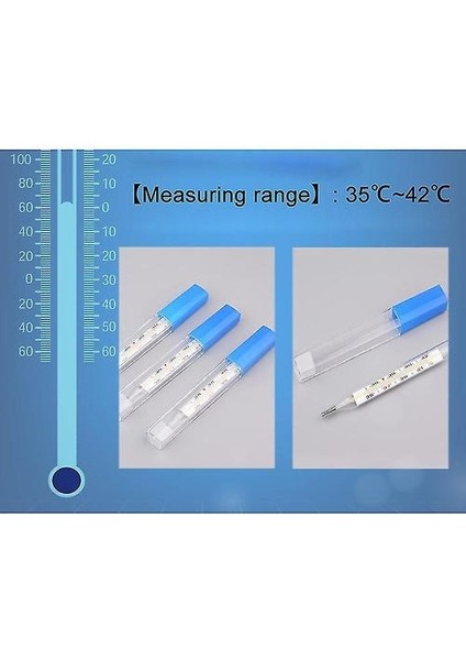 3 Adet Tıbbi Cıvalı Cam Termometre Yetişkin Bebek Vücut Sıcaklığı Ölçümü (Yurt Dışından)