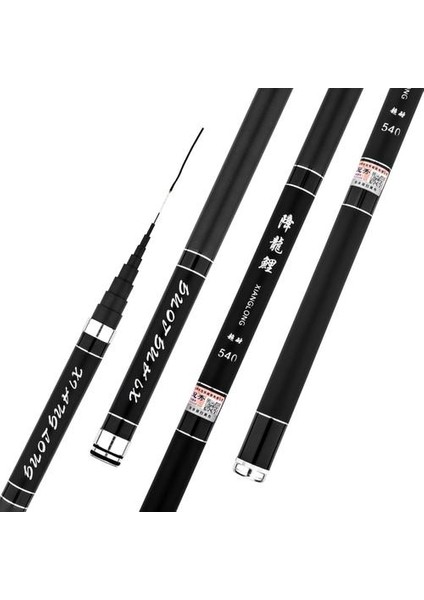 Yüksek Kalite Süper Hafif Sert Karbon Fiber Teleskopik Olta Tatlısu El Kutusu 4.5m Stream Pole | Olta (Siyah) (Yurt Dışından)