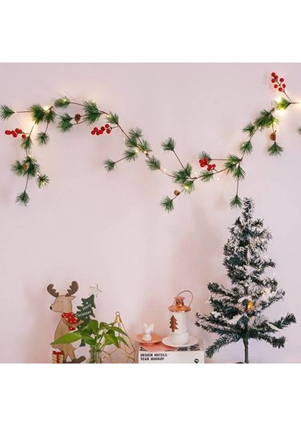 LED Çam Iğne Çam Konisi Rattan Bakır Tel Lambası, Noel Ev Dekorasyon Süsleri Fener String Lights (Yurt Dışından)