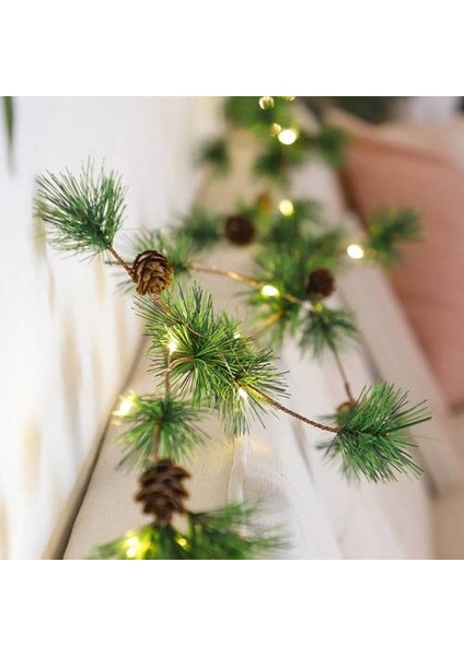 LED Çam Iğne Çam Konisi Rattan Bakır Tel Lambası, Noel Ev Dekorasyon Süsleri Fener String Lights (Yurt Dışından) modelleri