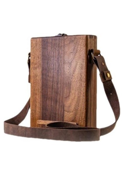 Yazarlar Messenger Retro Ahşap Kutu Sanatçı Alet Saklama Kutusu Crossbody Postacı Çantası Çok Fonksiyonlu (Yurt Dışından)