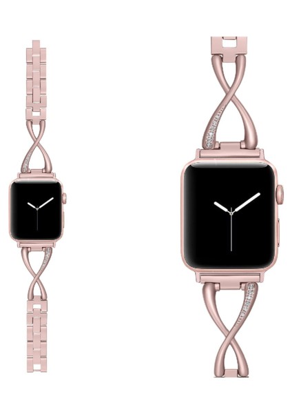 Apple Watch 6. Nesil Iwatch5/se Diamond x Bilezik Için 38/40MM, 42/44MM Metal Bileklik (Yurt Dışından)