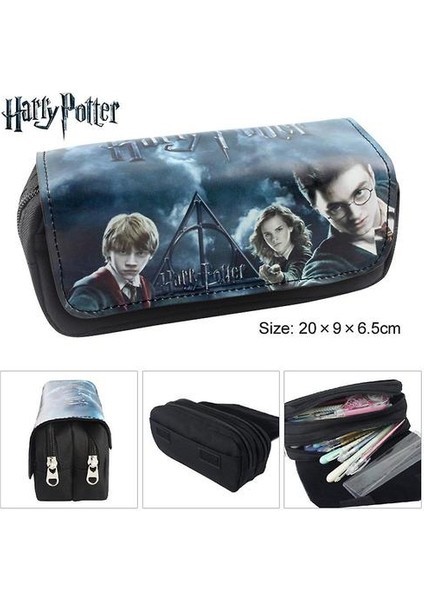 Harry Potter Çocuk Çift Kalem Kutusu Büyük Kapasite (Renk-1) (Yurt Dışından) modelleri