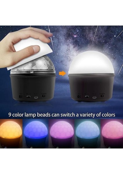 Temizle Ses Hoparlörler 12 W Kablosuz Bluetooth Rgb LED Parti Disko Kristal Hoparlör Sihirli Top Etkisi Müzik Sahne Işık Ses (Yurt Dışından)