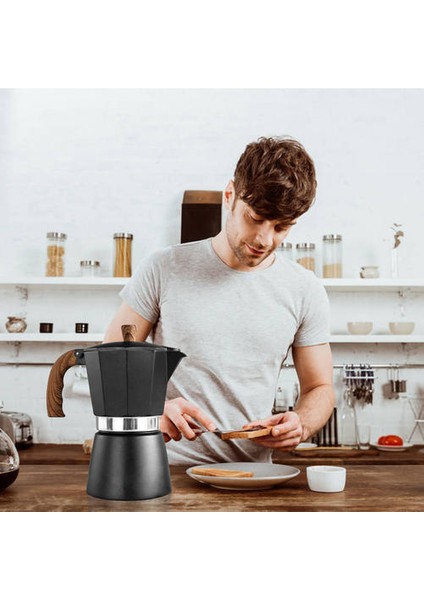 150 ml Pratik Alüminyum Kahve Makinesi Moka Kahve Pot Espresso Percolator Pot Elektrikli Sobalar Için Uygun Gaz Sobaları | Kahve Tencere (Yurt Dışından)