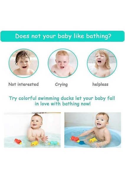 Banyo Oyuncak, Çocuk Banyo Oyuncakları, Su Ördeği Bebek Banyo Oyunları 0 1 2 3 Yaş, Küvet Için Bebek Banyo Oyuncakları, Çocuklar Için Kurmalı Yüzen Banyo Oyuncak, 3'lü Set (Mavi) (Yurt Dışından)