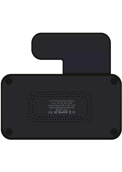 4 In 1 Hızlı Şarj Qi Kablosuz Şarj Dock Istasyonu Apple Watch iPhone Için (Yurt Dışından)