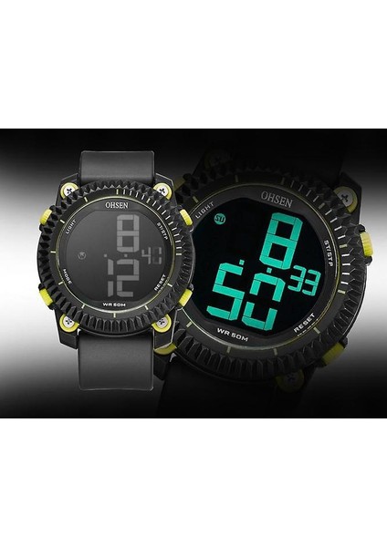 Ohsen 1710 Dijital Saatler Kronç Alarm Askeri Spor Yüzme Erkekler LED Saat (Yurt Dışından)