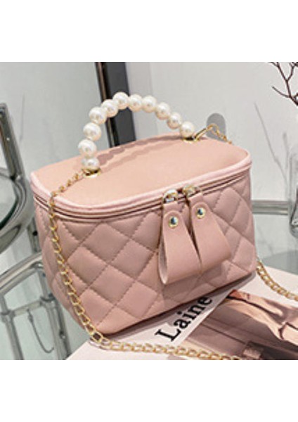 Yüksek Inci Elle Tutulan Zincir Kova Çantası, Tek Omuzlu Messenger Kova Çantası, Çok Yönlü Niş Tasarım Kadın Çantası (Yurt Dışından)