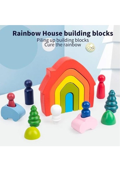Gökkuşağı Kova Istifleme Oyuncak Montessori Ahşap Oyuncaklar Bebek Oyuncakları Istifleme Bardak Kuleleri Sıralama Yuva Eğlenceli Jenga Kupası | Blokları (Yurt Dışından) fırsatları