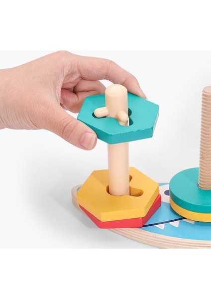 Bebek Oyuncakları Eğitici Renkli Ahşap Geometrik Sıralama Kurulu Montessori Çocuklar Eğitici Oyuncaklar Yığın Yapı Bulmaca Çocuk Hediye | Renk ve Amp;şekil (Yurt Dışından) fırsatları