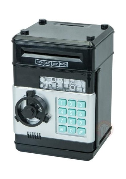 Elektronik Kumbara Güvenli Para Tasarrufu Kutusu Bankacılık Oyuncaklar Dijital Paralar Nakit Mevduat Mini Atm Makinesi (14 * 14 * 20 Cm) (Yurt Dışından)