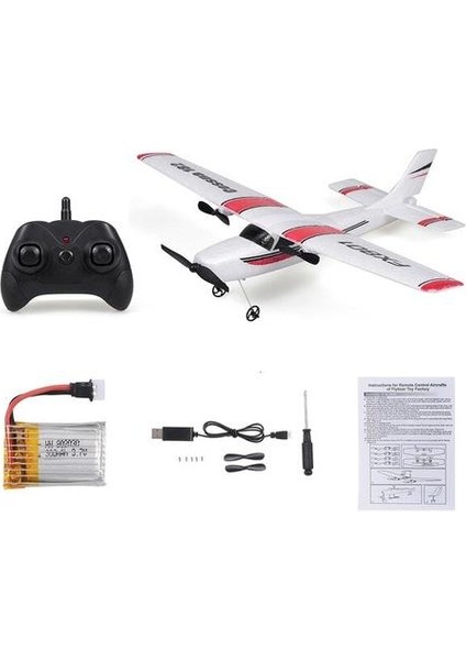 FX801 Uçak Cessna 182 Dıy Rc Uçak 2.4 Ghz Çocuklar Için Sabit Kanatlı Uçaklar | Rc Uçaklar (Beyaz) (Yurt Dışından)