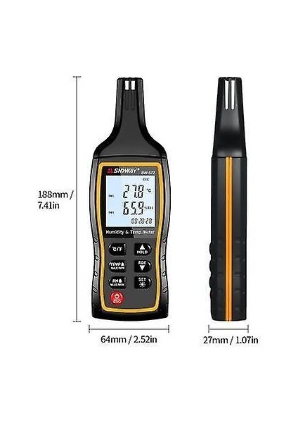 Sndway Yüksek Doğruluk Dijital Sıcaklık ve Nem Metre LCD Termo-Higrometre Mini Termometre Higometre Maksimum/min/veri Tutma Zaman Ekran Modu (Yurt Dışından)