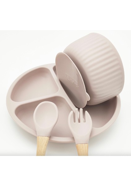 4-Piece Set Bebek Silikon Plaka Seti Çocuklar Besleme Kase Su Geçirmez Kaşık Kaymaz Çocuğun Silikon Bulaşıkları Çocuk Sofra Takımı | Yemekler (Yurt Dışından) fırsatları