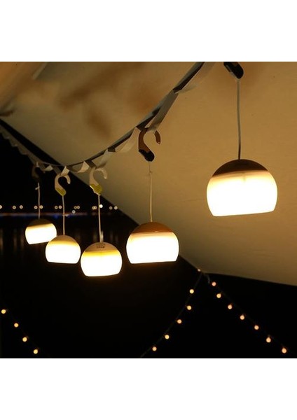 USB Şarj Kamp Fener Taşınabilir LED Işlevli Yumuşak Işık Üç Parlaklık Kanca Açık Ev Partisi Atmosfer Lambası | Açık Araçlar (Haki) (Yurt Dışından) fırsatları