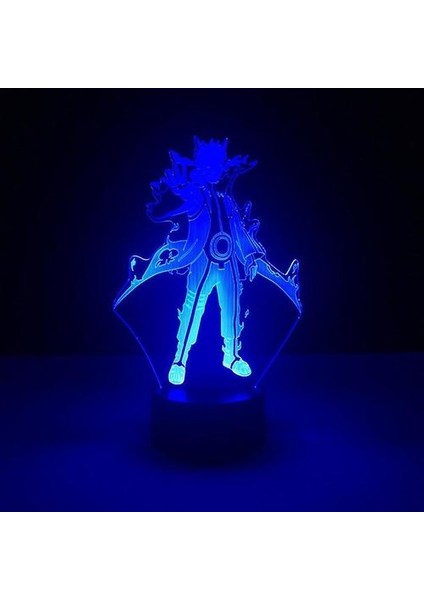 Naruto Uzumaki 3D LED Gece Işık Kıda Bedam Odası Gece Anım Lamba (Yurt Dışından)