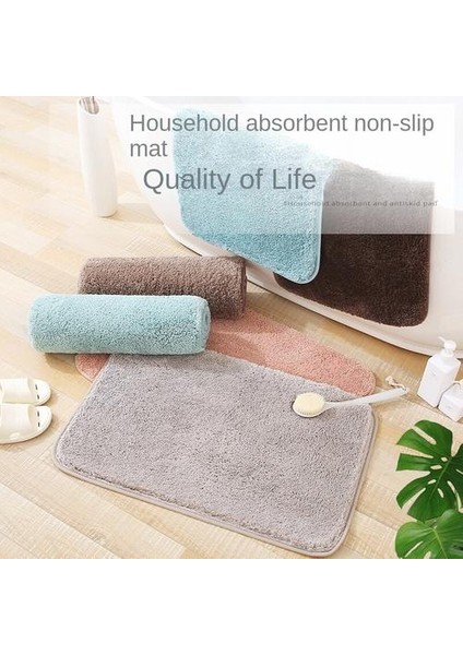 Yüksek Peluş Kalınlaştırılmış Zemin Paspası, Basit Mutfak Banyo Kapı Paspası, Banyo Kayma Anti-Kayma Paspas Emici Ayak Paspası (Yurt Dışından) fiyatları