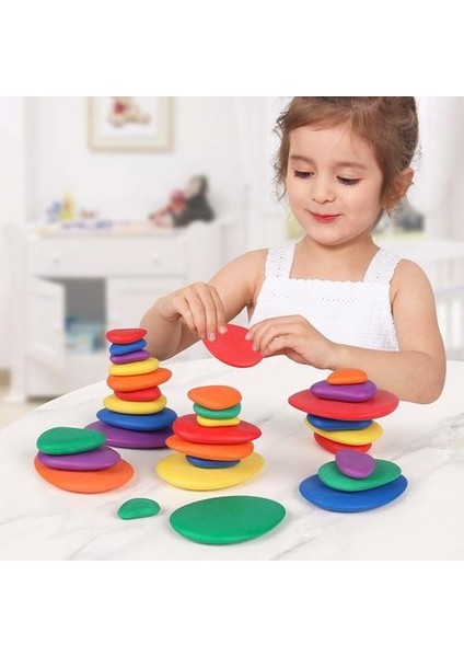 Ahşap Oyuncak Taş Çakıllar Montessori Çakıllar Jenga Gökkuşağı Ahşap Oyuncak Çakıl Istifleme Oyunu Eğitici Oyuncaklar Bebek Çocuk Renk Sıralama | (Yurt Dışından) fırsatları
