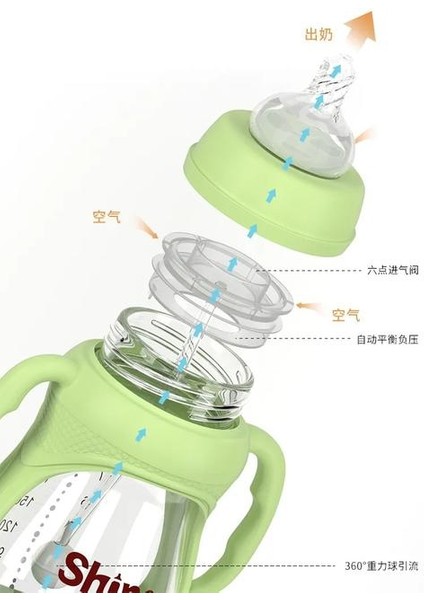 240 ml Bebek Şişe Cam Yüksek Sıcaklığa Dayanıklı Çocuk Içme Saman Fincan Bebek Bebek Anti Güz Anti Boğulma Şişeleri | Şişeler (Yurt Dışından) indirimleri