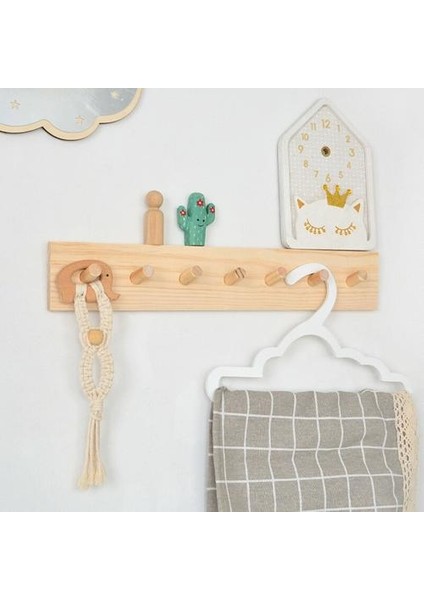 Duvara Monte Ceket Şapka Raf Kanca Ahşap Entryway Askı Yatak Odası Banyo Robe Rafları Mutfak Havlu Askı (Yurt Dışından) fiyatları